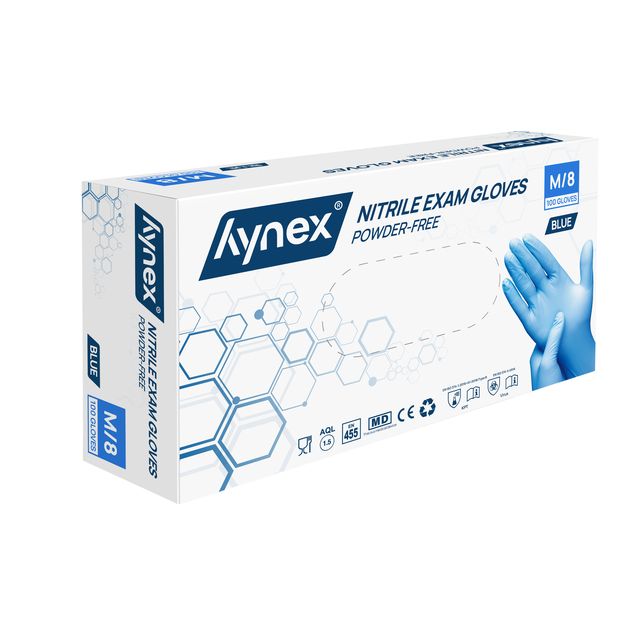 Hynex - Handschuh M Nitril blau Packung mit 100 Stück