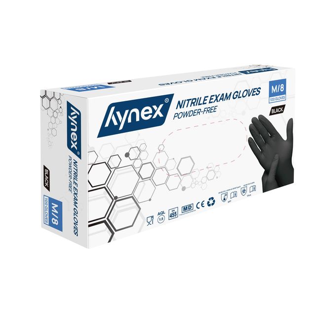 Hynex - Handschuh M Nitril schwarz Packung mit 100 Stück