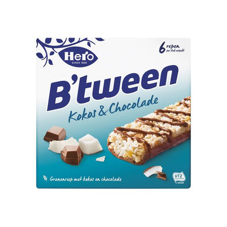 Hero - Snack B'tween Kokosschokolade 6er-Pack Riegel 25gr