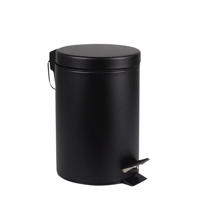 BRASQ - Treteimer 12 Liter schwarz | 4 Stück