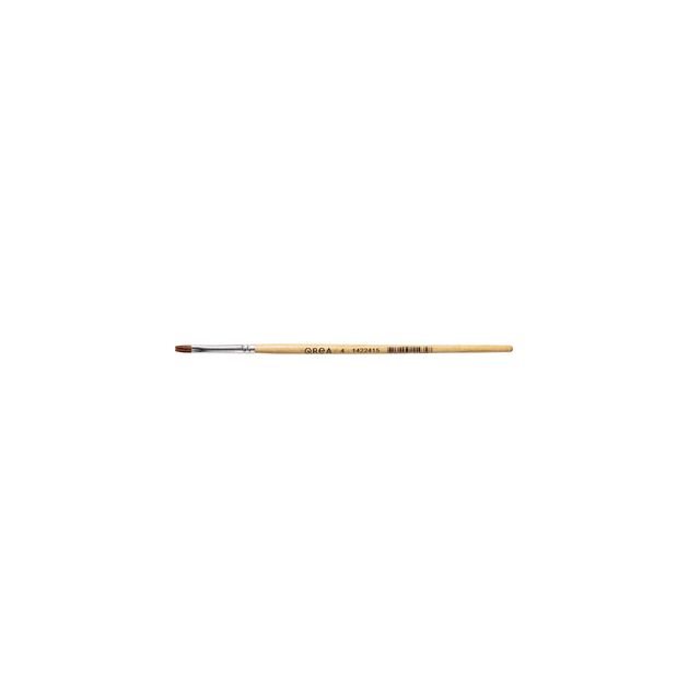 Qrea - Kunsthaarbürste Nr. 4 | 12 Stück