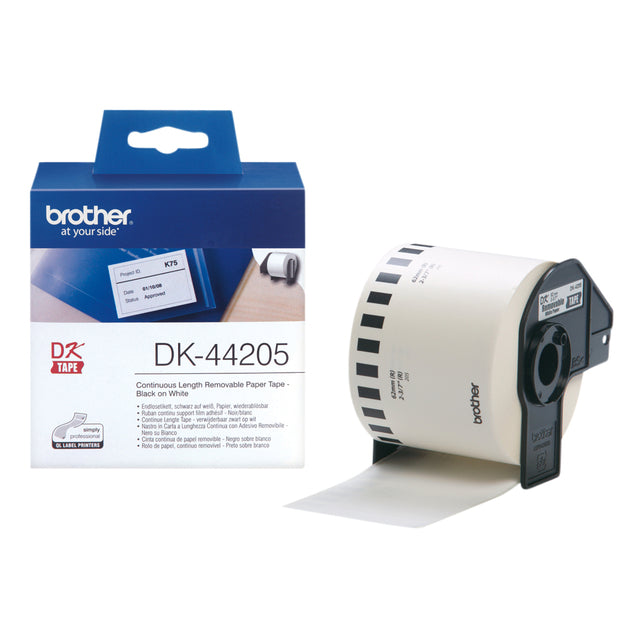 Bruder - Etikett DK44205 kontinuierlich 62 mm 30m Weiß
