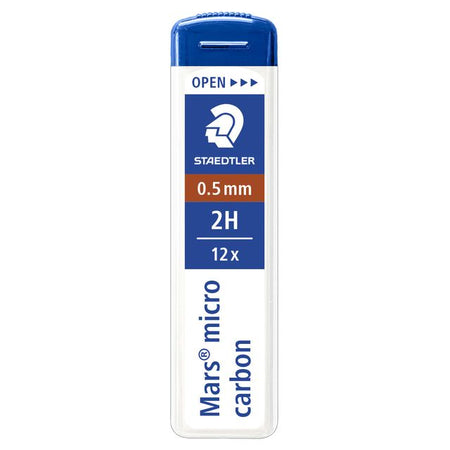 Staedtler - Bleistiftmine Carbon Micro 0,5mm 2H 12 Stück