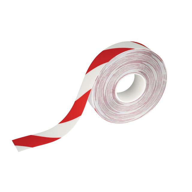 Langlebig - Bodenmarkierung DURALINE 50mmx30m rot-weiß