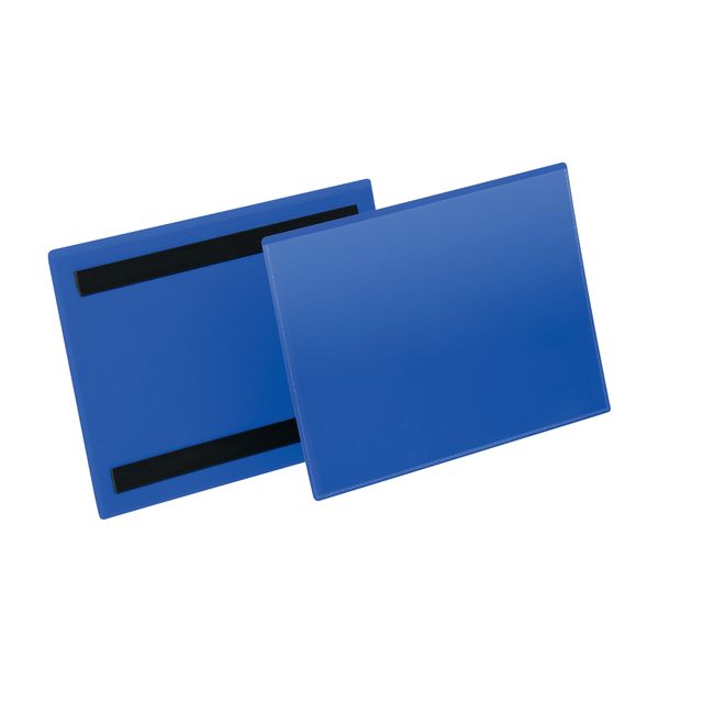 Langlebig - Dokumentenhülle magnetisch A5 quer blau 50 Stück