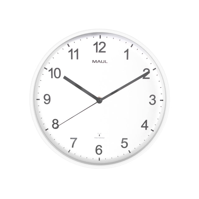 MAUL - Wanduhr Sprint RC Ø30x5cm Kunststoff weiß/weiß inkl. Uhr Batterie
