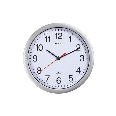Maul - Wanduhr Run RC Ø25x5cm Kunststoff silber/weiß inkl. Uhr Batterie