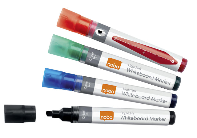Filz -Tip Pen Nobo Whiteboard Flüssigintinte Egtuan Assorti 4mm 10 Teile