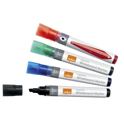 Nobo - Whiteboard-Marker Flüssigtinte diagonal sortiert 4mm 10 Stück
