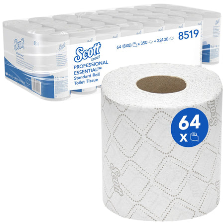 Scott - Toilettenpapier Essential 2-lagig 350 Blatt weiß