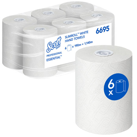 Scott - Handtuchrolle Slimroll 1 Lage 190m weiß 6695