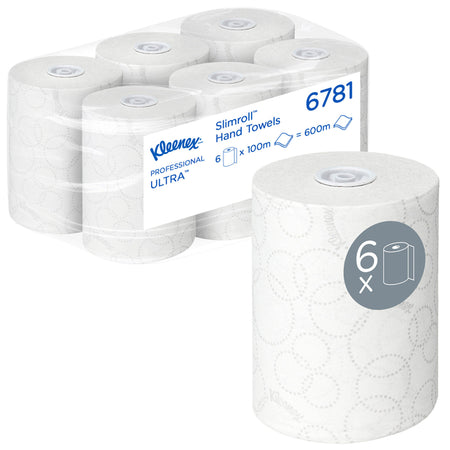 Kleenex - Handtuchrolle Ultra Slimroll 2 Lagen 100m weiß