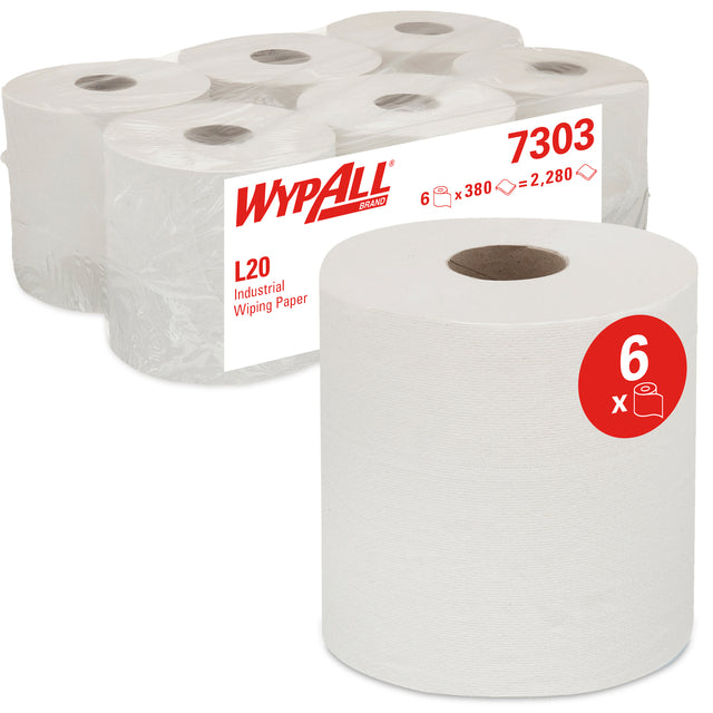 WypAll - Reinigungspapier L20 2-lagig 380 Blatt weiß