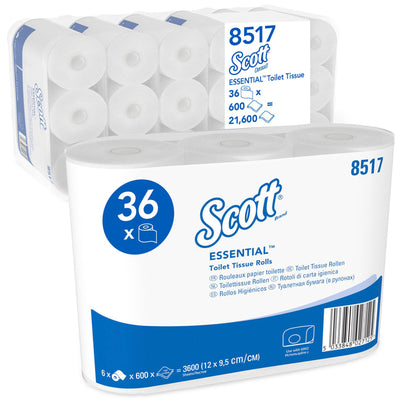 Scott - Toilettenpapier Essential 2-lagig 600 Blatt weiß