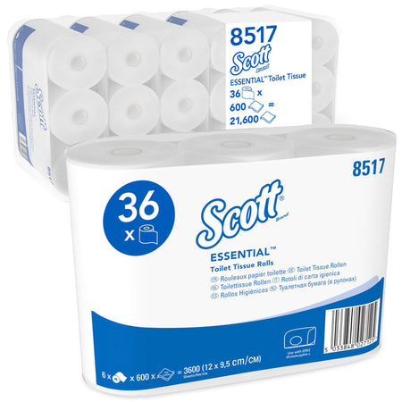 Scott - Toilettenpapier Essential 2-lagig 600 Blatt weiß