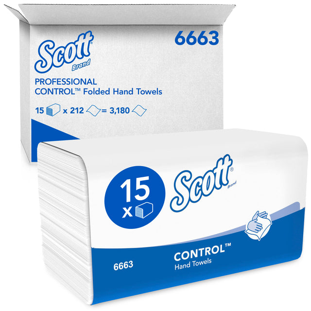 Scott - Handtuchkontrolle 1 Lage 215x315mm weiß