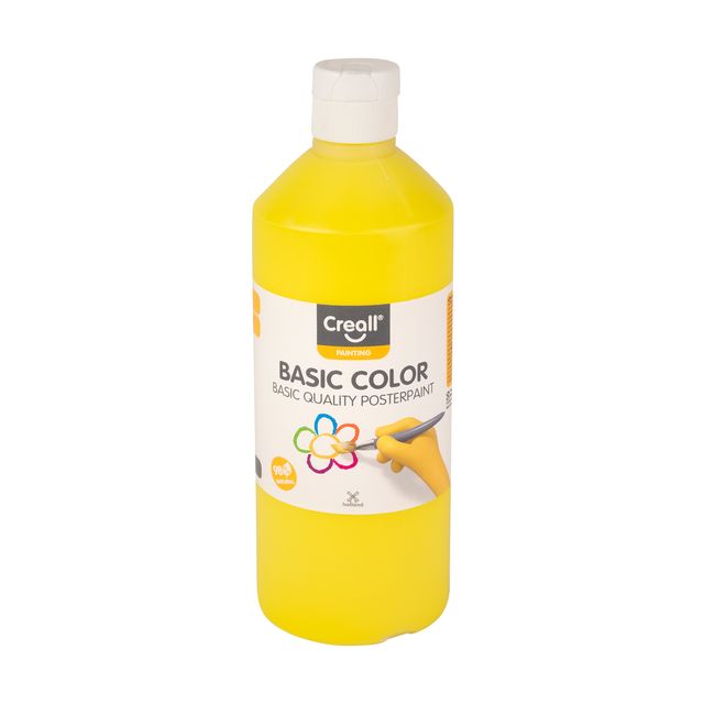 Creall - Posterfarbe Basic Gelb 500ml | 6 Stück