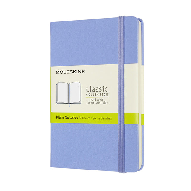 Moleskine – Notebooktasche 90 x 140 mm, blanko, fester Einband, Hortensienblau
