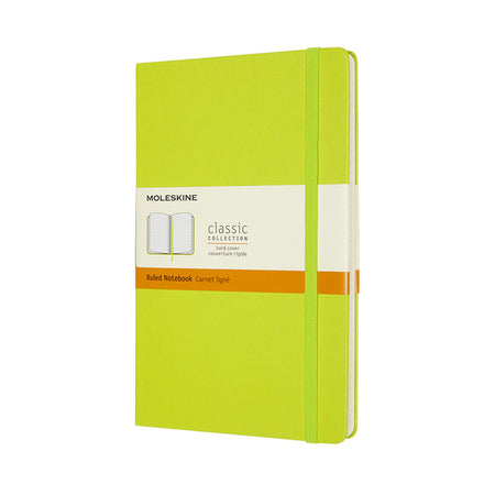 Moleskine – Notizbuch groß, 130 x 210 mm, Hardcover, zitronengrün