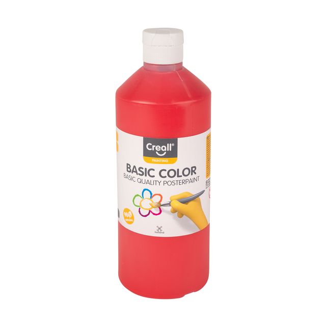 Creall - Gouache Basic hellrot 500ml | 6 Stück