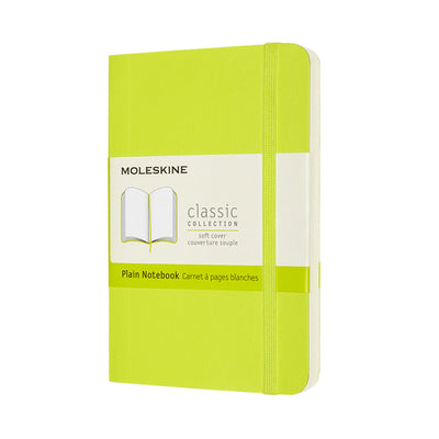 Moleskine – Notebook-Tasche 90 x 140 mm, blanko, weicher Einband, zitronengrün