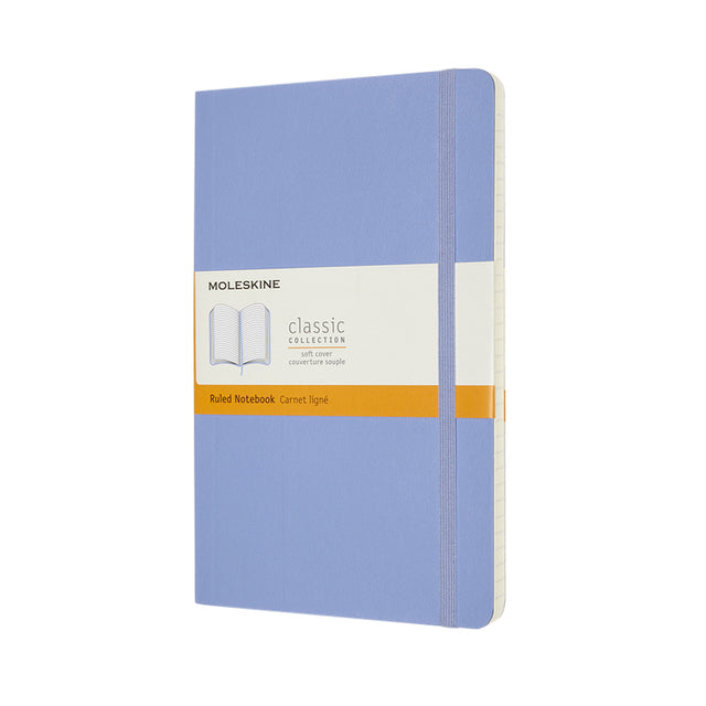 Moleskine – Notizbuch groß, 130 x 210 mm, Linie Softcover, Hortensienblau