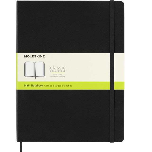Moleskine – Notizbuch XL 190 x 250 mm, blanko, Hardcover, schwarz