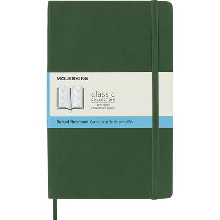 Moleskine – Notizbuch, groß, 130 x 210 mm, Punkte, weicher Einband, Myrtengrün