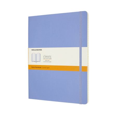 Moleskine – Notizbuch XL 190 x 250 mm, Linie Softcover, Hortensienblau