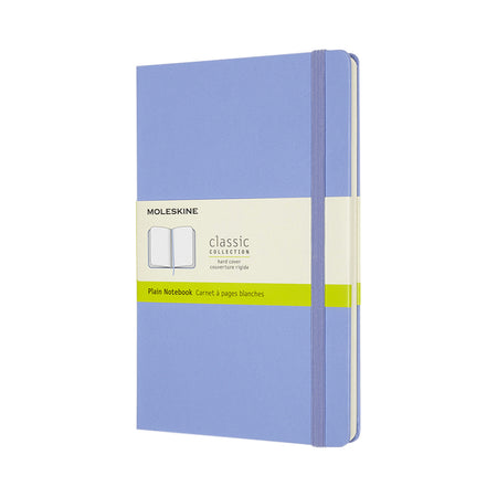 Moleskine – Notizbuch groß, 130 x 210 mm, blanko, fester Einband, Hortensienblau