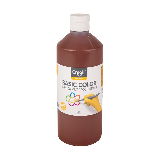 Creall - Gouache Basic Dunkelbraun 500ml | 6 Stück