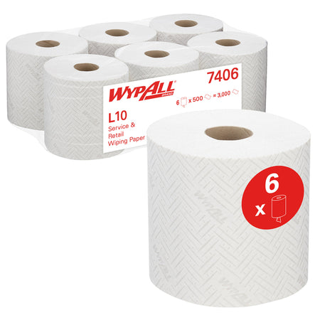 WypAll - Reinigungspapier L10 1 Lage 500 Blatt weiß