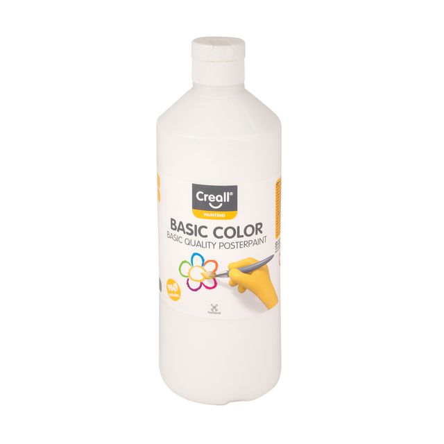 Creall - Posterfarbe Basic Weiß 500ml | 6 Stück