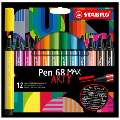 STABILO - Filzstift 68 /12 Max Arty, sortiert im Karton mit 12 Stück