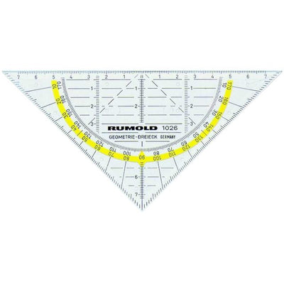 Rumold - Geodreieck 1026 160mm transparent | 10 Stück