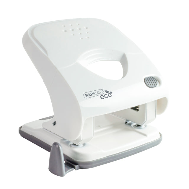 Rapesco - Locher Germ-Savvy Less Effort Eco X5-40ps antibakteriell 2-Loch weiß