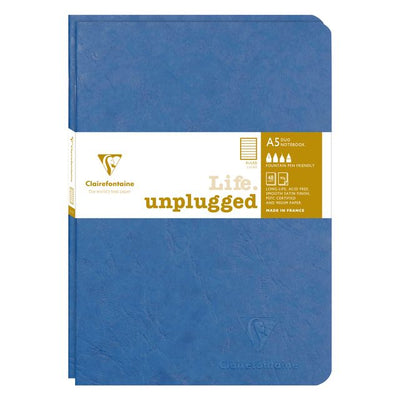Clairefontaine – Notizbuch A5-Linie, 96 Seiten, 90 g, blaues Siegel, 2 Stück