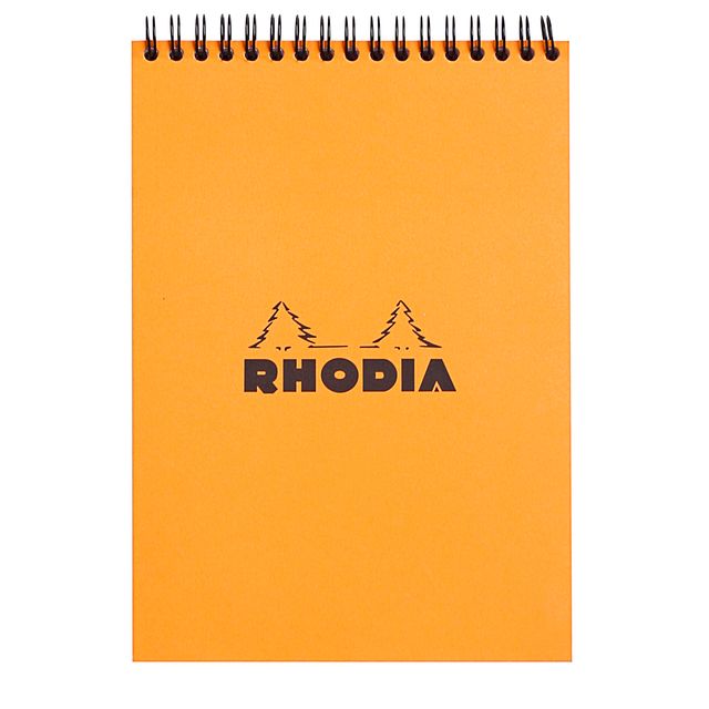 Rhodia - Spiralblock A5-Linie 160 Seiten 80gr orange | 5 Stück