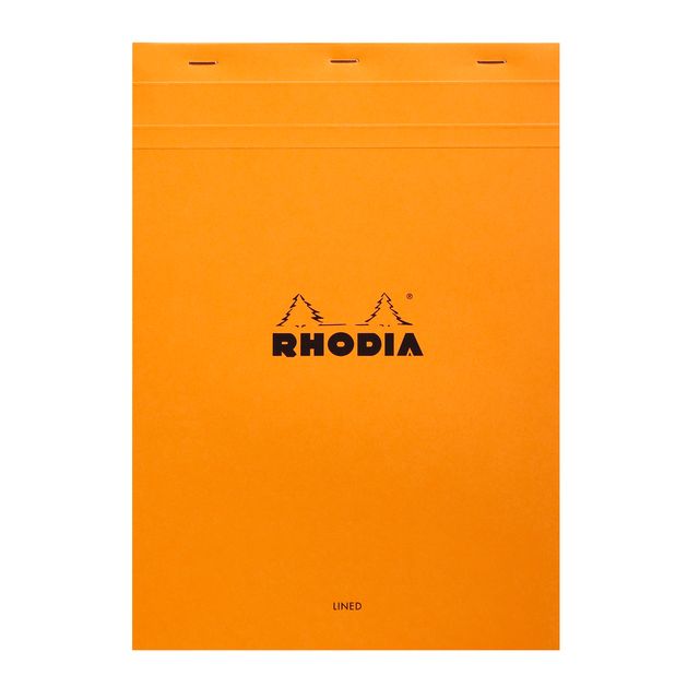 Rhodia - Schreibblock A4 Linie 80 Blatt 80gr orange | 5 Stück
