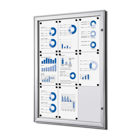 Quantore - Luxus-Anzeigetafel 9x A4 Silber