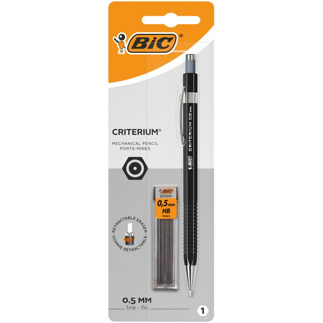 Bic – Druckbleistift Kriterium HB 0,5 mm schwarz | 25 Stück