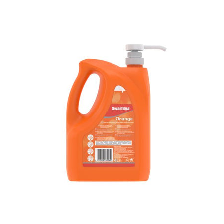 SC Johnson Professio - Handreiniger scj swarfega orange 4l mit Pumpe | 4 Stück