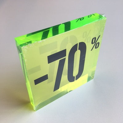 Klika - Acryl-Rabattblock -70 % fluoreszierend grün 8 Stück