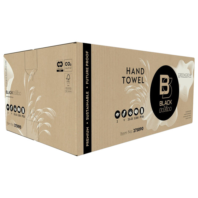 Handtuch blacksatino greengrow pt30 vvw 2l natur | Karton mit 15 Stück