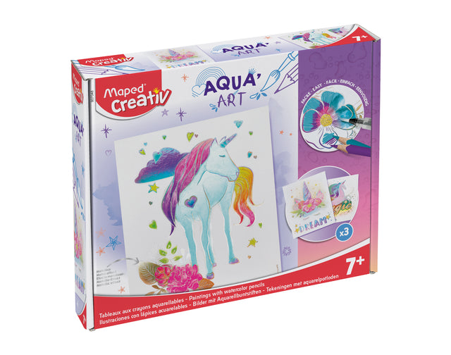 Hobby-Set Maped Creativ Aquaart Einhorn 14-teilig | Teile einen 1 Satz