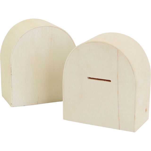 Creotime - Spardose Creativ Company Holz 10cm x 9cm