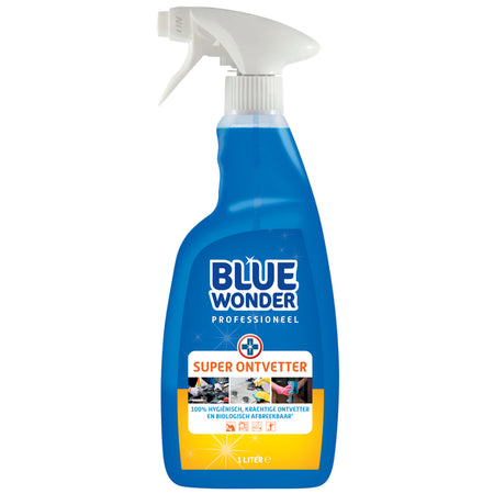 Blue Wonder - Entfetter Prof Super Entfetter Spray 1 Liter | 6 Stück