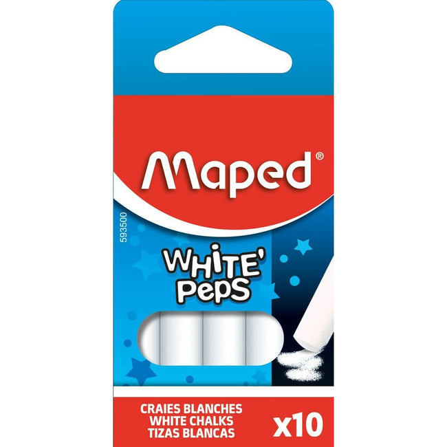 Maped - White'Peps Tafelkreide-Set à 10 Stück weiß