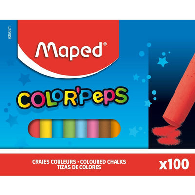 Maped - Tafelkreide Color'Peps Box mit 100 Stück sortiert
