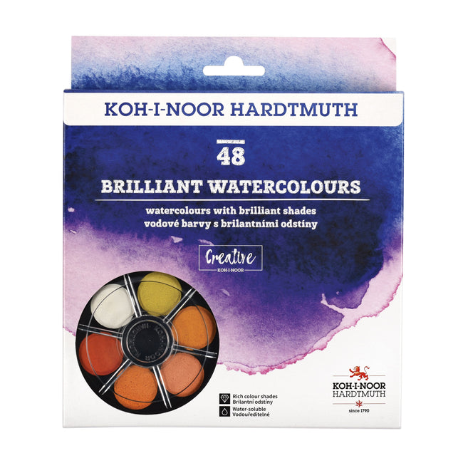 Koh-i-noor – Aquarell-Brillant-Arsch-Blister mit 48 Farben